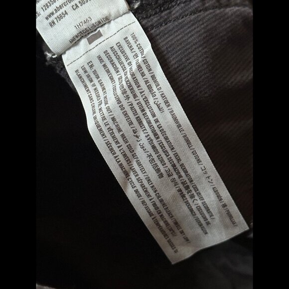 Abercrombie & Fitch Chino Shorts 30 Small Mens Black 8" Inseam - Picture 7 of 7